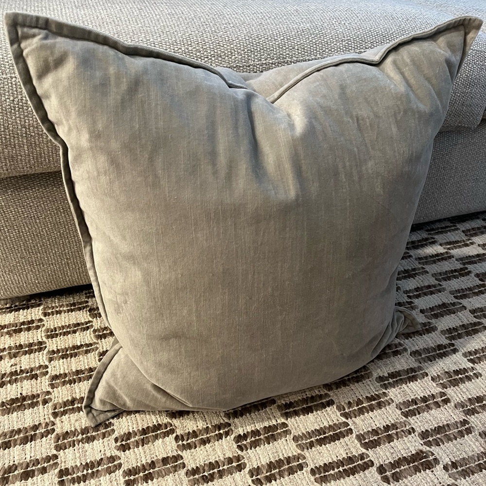 Threshold Sage Green Velvet Throw Pillow